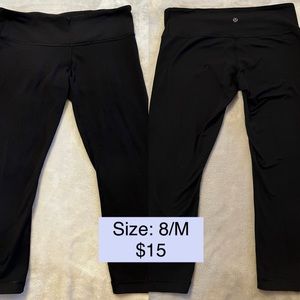 Lululemon women’s athletic leggings (cropped)